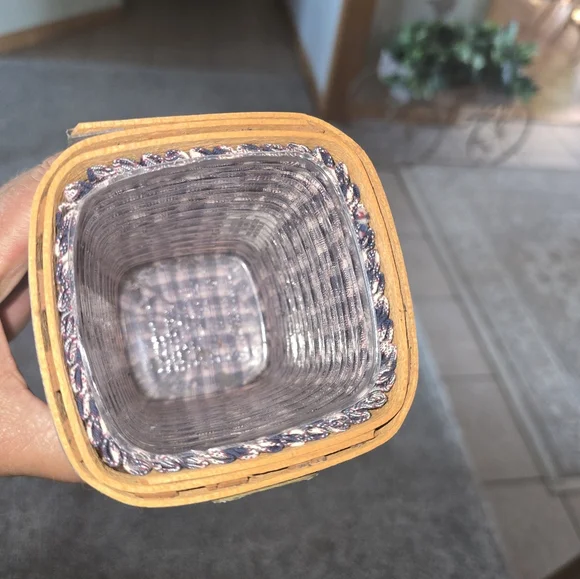 Longaberger Tan and Brown Woven Basket Miniature.. - Picture 2 of 3